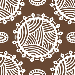 Seamless pattern with ethnic sun, mandala. Turkish, Indian, Persian, African.