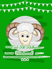 Illustration of background for the occasion of Muslim festival Eid-al-adha 
