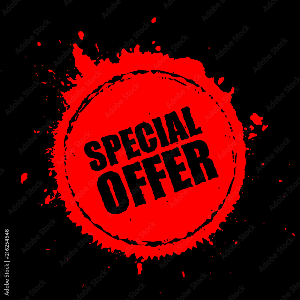 Poster Special offer grunge design icon