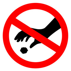 No littering vector sign