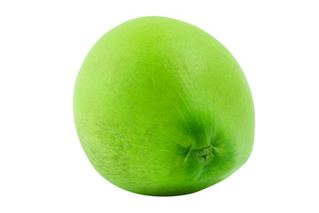 Green coconut fruit isolated on white background, Healthy food
