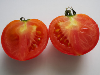 Cherry tomato two halves
