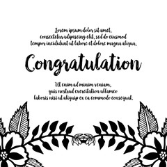 Floral design for congratulation card vector illustration