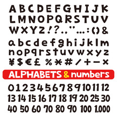Obraz premium アルファベットと数字 フォント