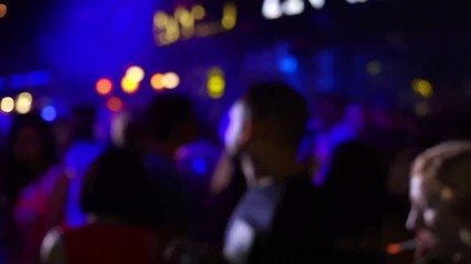 Blur night club street people silhouette dancing 4K - Powered by Adobe