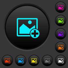 Add new image dark push buttons with color icons