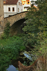 Fototapeta na wymiar Sheep bridge - Ovci most in Decin. Czech Republic