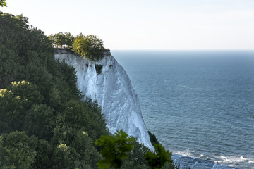 View of Königsstuhl King`s Chair is the famous chalk cliff on Rügen Island, Jasmund National Park.