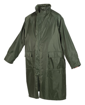 Waterproof raincoat isolated on white