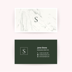 Luxury marble vip business card vector template