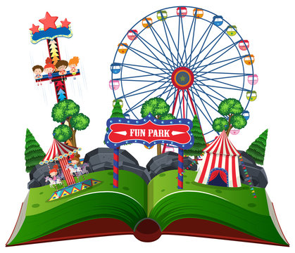 Fun park pop up book