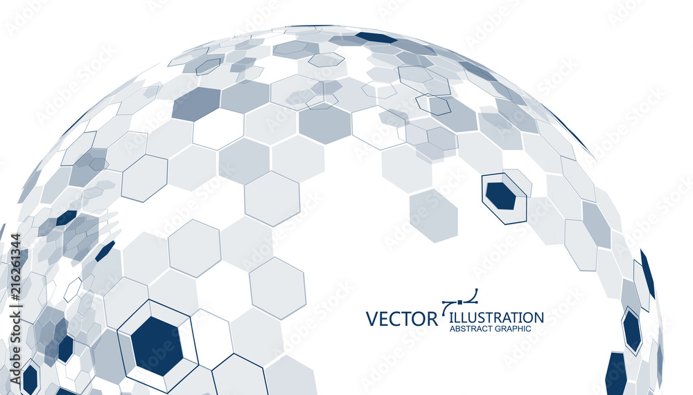 Wall mural molecular structure formed the three-dimensional earth, the implication of the sense of science and 