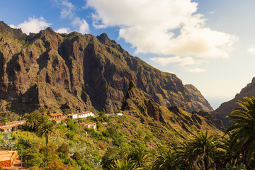 Masca village view, the most visited tourist attraction of Tenerife, Spain