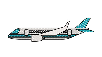 Fototapeta na wymiar airplane flying isolated icon vector illustration design