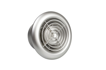 Bathroom exhaust ventilation fan on white background, isolated with clipping path.