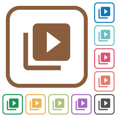 Video library simple icons