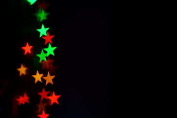 colorful star bokeh light background