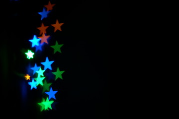 colorful star bokeh light background