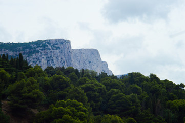 Fototapeta na wymiar Crimean nature, sea and mountains, cliffs