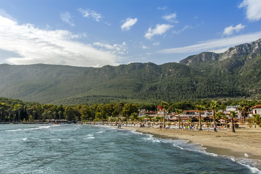Mugla, Turkey, 24 May 2012: Gokova Bay, Akyaka Beach