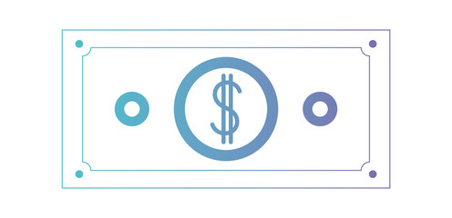 bill dollar money icon vector illustration design