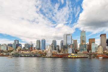 Seattle skyline and waterfront view, Washington state, USA
