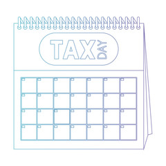 calendar reminder with tax day vector illustration design