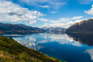 Fototapeta na wymiar Aussichtspunkt am Lake Hawea 2; Wanaka, Neuseeland