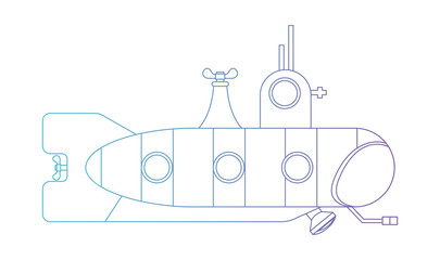 submarine underwater isolated icon vector illustration design