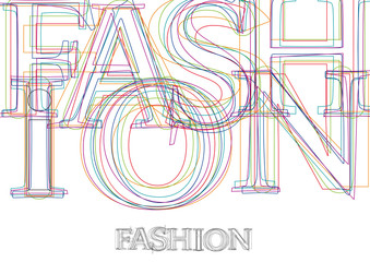 Vector word Fashion