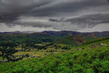 Fototapeta na wymiar Fells in the Lake District