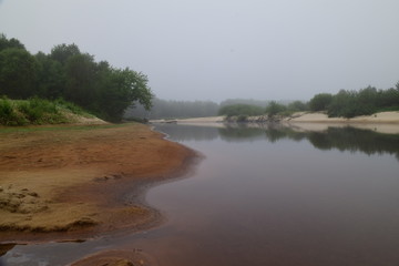 утро на реке,