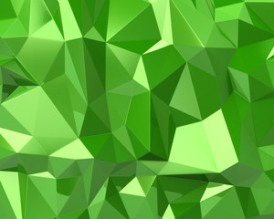 Abstract green triangle texture 3d illustration