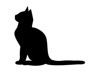Cat silhouette vector pictogram 