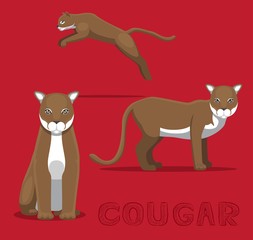 Cougar Cartoon Vector Illustration © bullet_chained