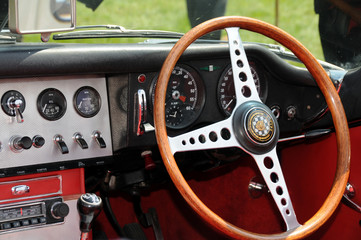 Interior Of Classic British Sports Car. © Harvey Hudson