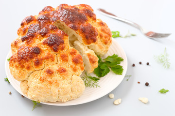 Überbackener Blumenkohl