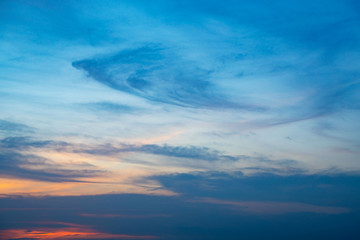 Fototapeta na wymiar colorful sky  twilight sky after sunset with clouds for background .