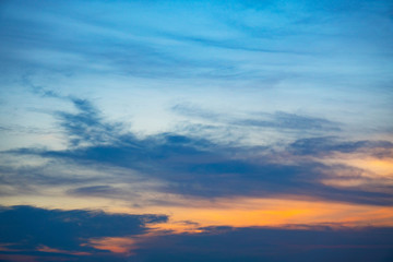   colorful sky  twilight sky after sunset with clouds for background .
