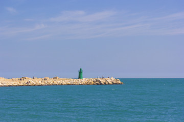 Green lighthouse of Trani, Puglia