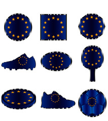 Flag of the European Union, icons of colors of the flag of the European Union