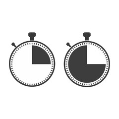 The 15 seconds, minutes stopwatch icon