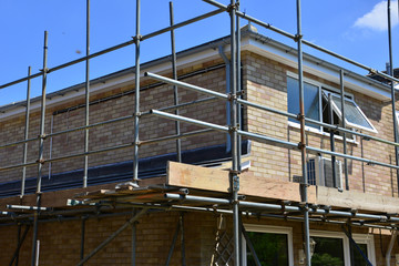 The side of a new build on an English house