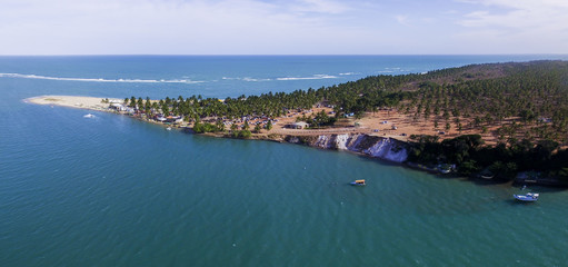 Fototapeta premium Aerial Image of Gunga Point, Alagoas