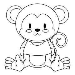 cute and adorable monkey character