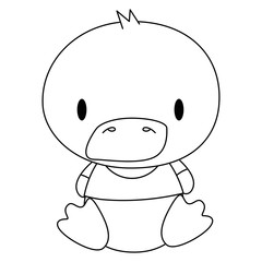 cute and adorable duck character