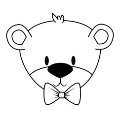 cute and adorable bear teddy character