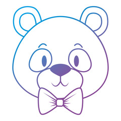 cute and adorable bear teddy character