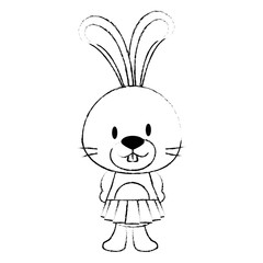 cute and adorable rabbit female character