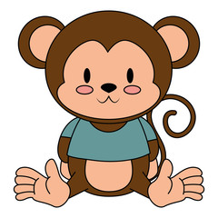 cute and adorable monkey character